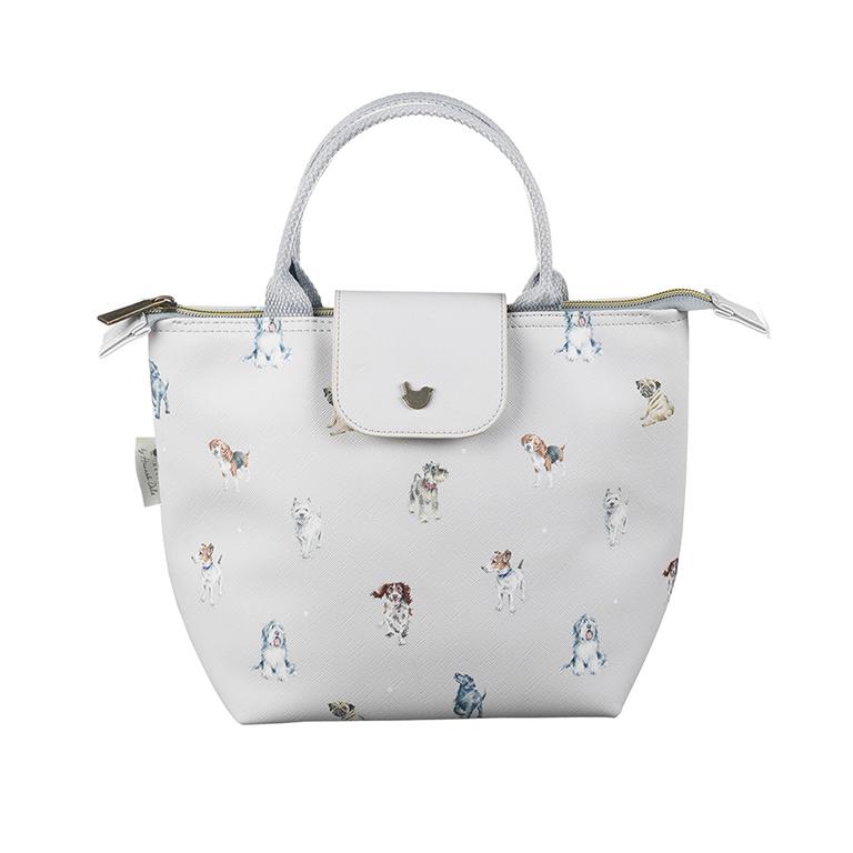 Wrendale Lunchtasche Treat Time hellgrau,  Motiv Hunde