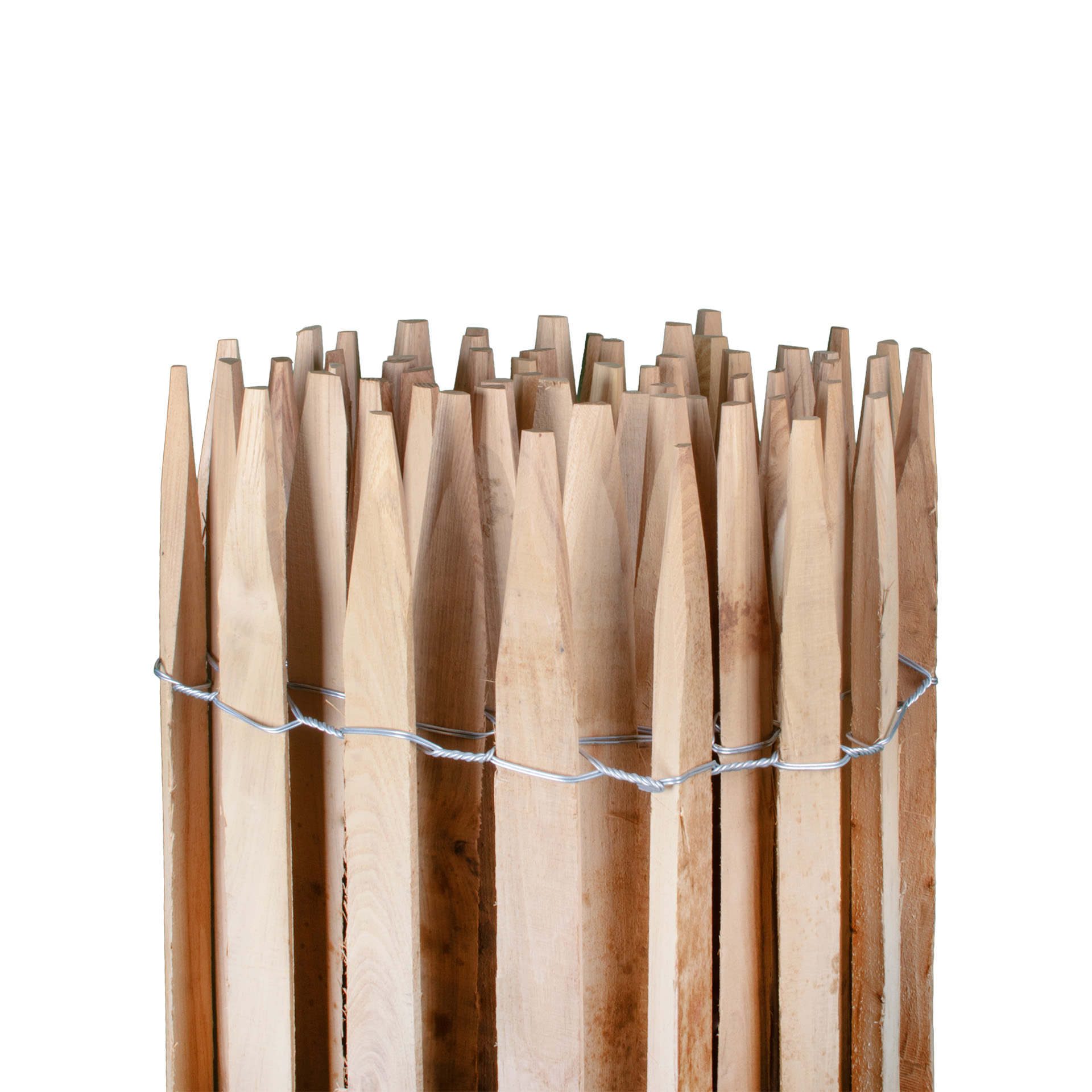 Premium Staketenzaun aus Robinie (gesägt) - Länge 5 Meter, Höhe 100 cm, Lattenabstand 4-5 cm