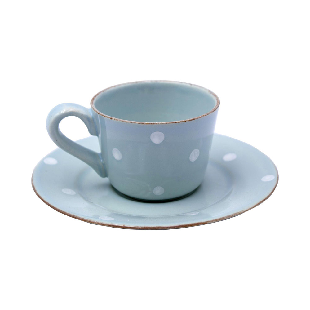 Gedeck Espressotasse und Untertasse CHITRA, blau, 0,08 l