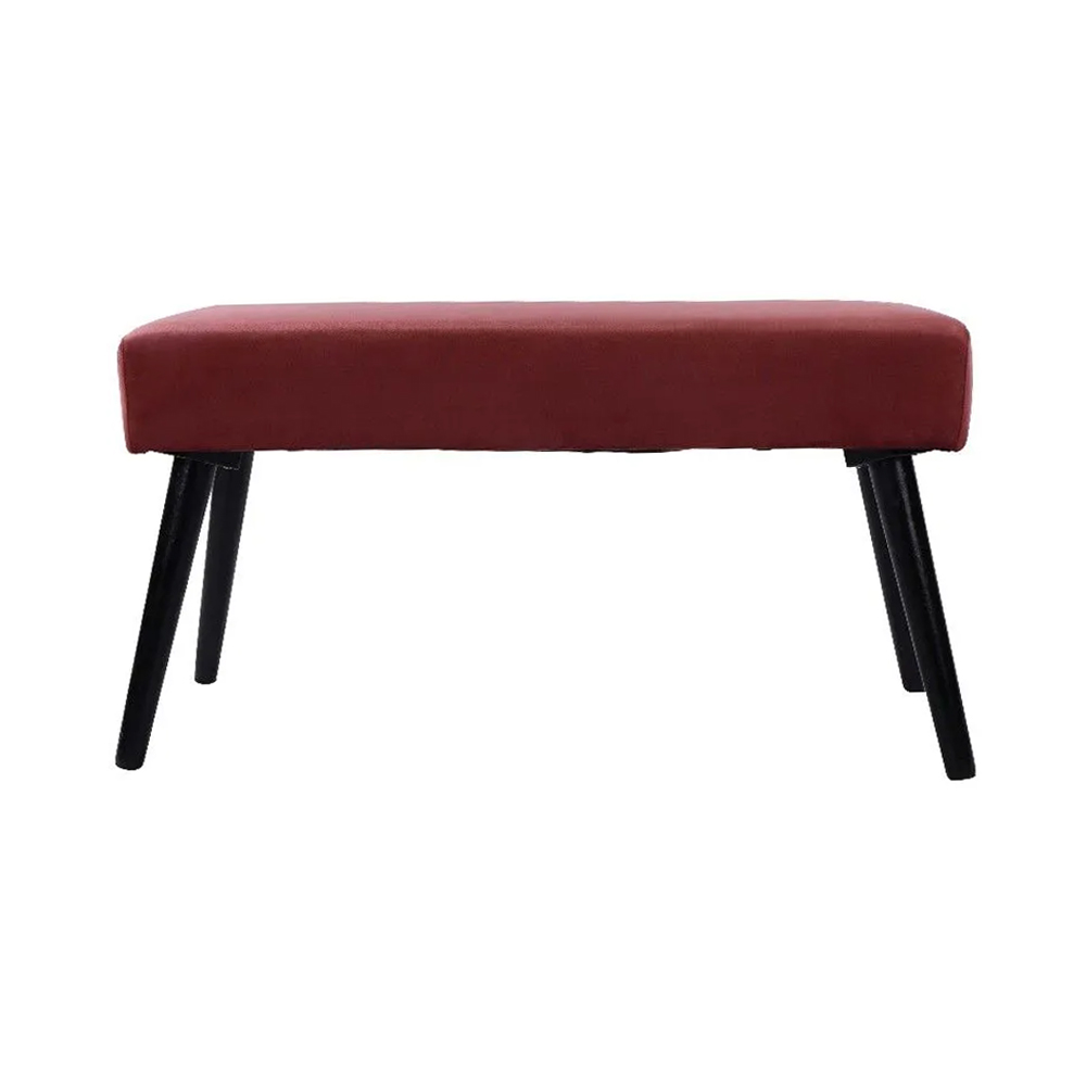 Kleine Bank gepolstert , Bezug Wood Velvet in Altrosa, 42x31x82cm