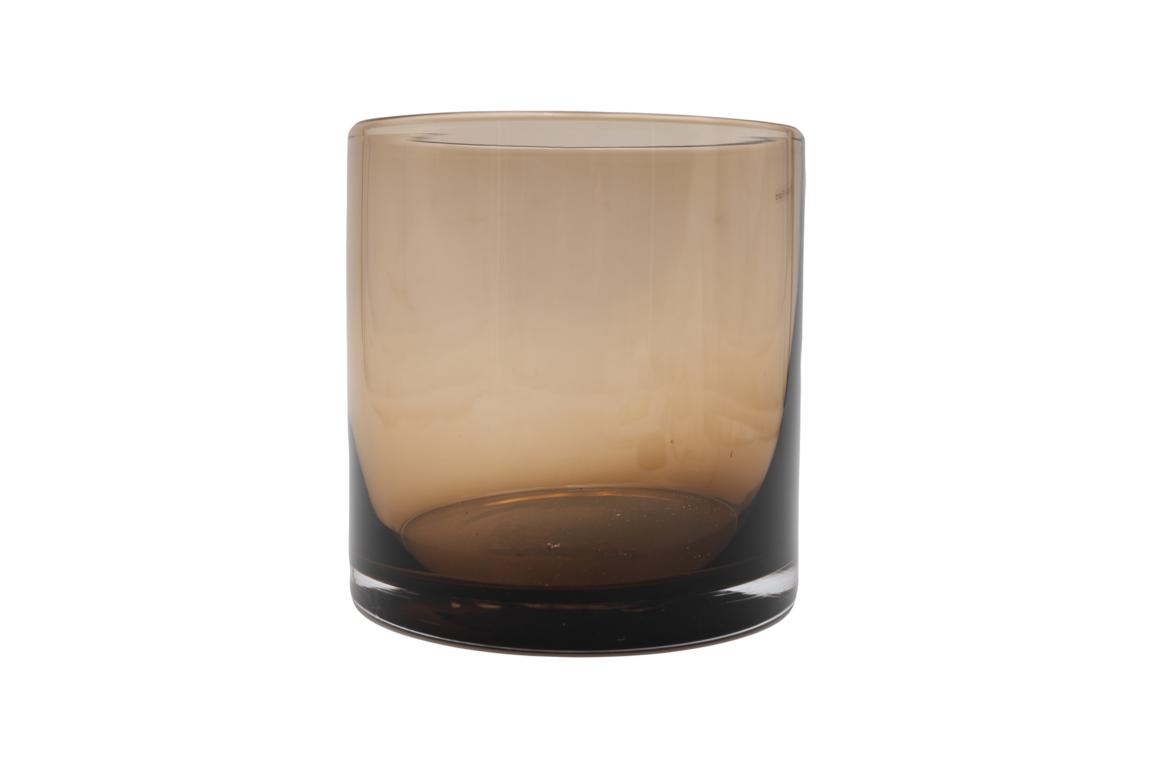 Vase, Glas, rauch-gold, 14,5 x 15 cm