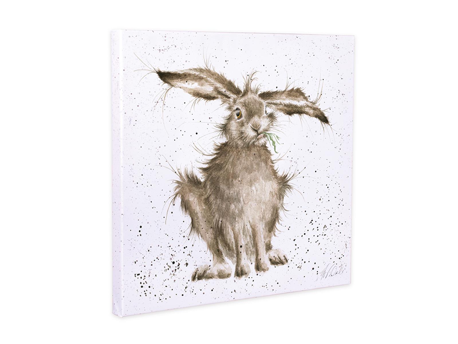 Wrendale Leinwand medium, Aufdruck Hase isst Gras, "Hare-Brained", 50x50 cm Wrendale Leinwand medium, Aufdruck Hase isst Gras, "Hare-Brained", 50x50 cm