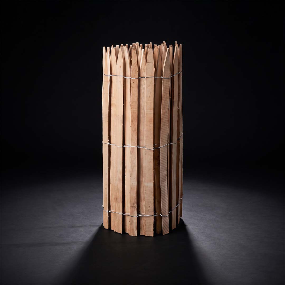 Premium Staketenzaun aus Robinie (gesägt) - Länge 5 Meter, Höhe 120 cm, Lattenabstand 4-5 cm