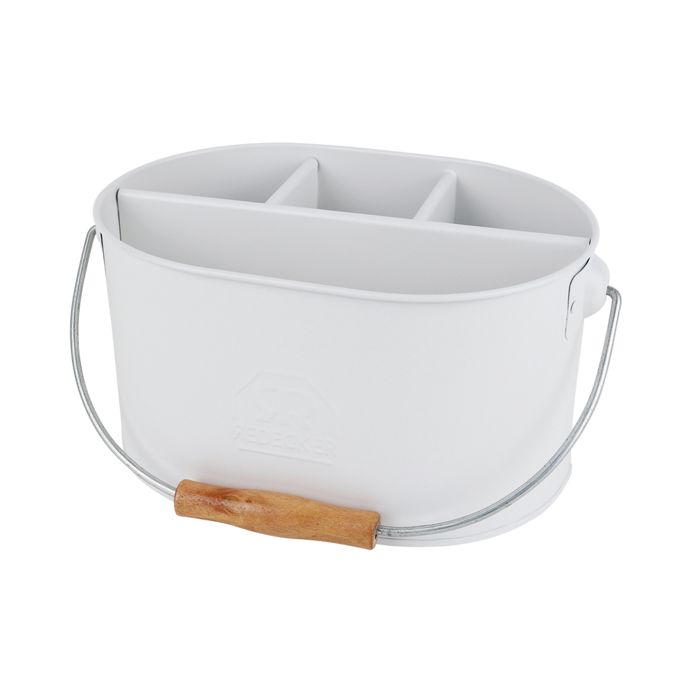 Utensilienträger weiß mit Holzgriff