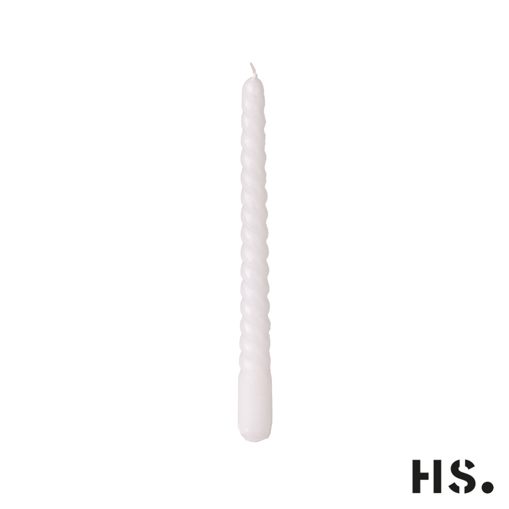 Twisted Candels Stabkerzen, Inhalt 4 Kerzen Brenndauer 6 Stunden, Farbe Weiß