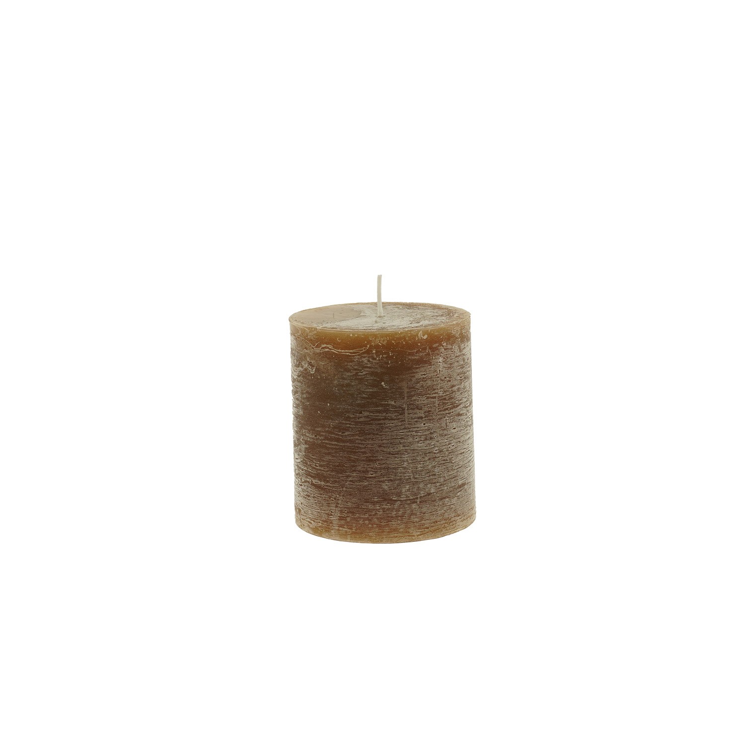 Stumpenkerze, Pillar Candle, Taupe, Brenndauer 110 Stunden, 9x15 cm