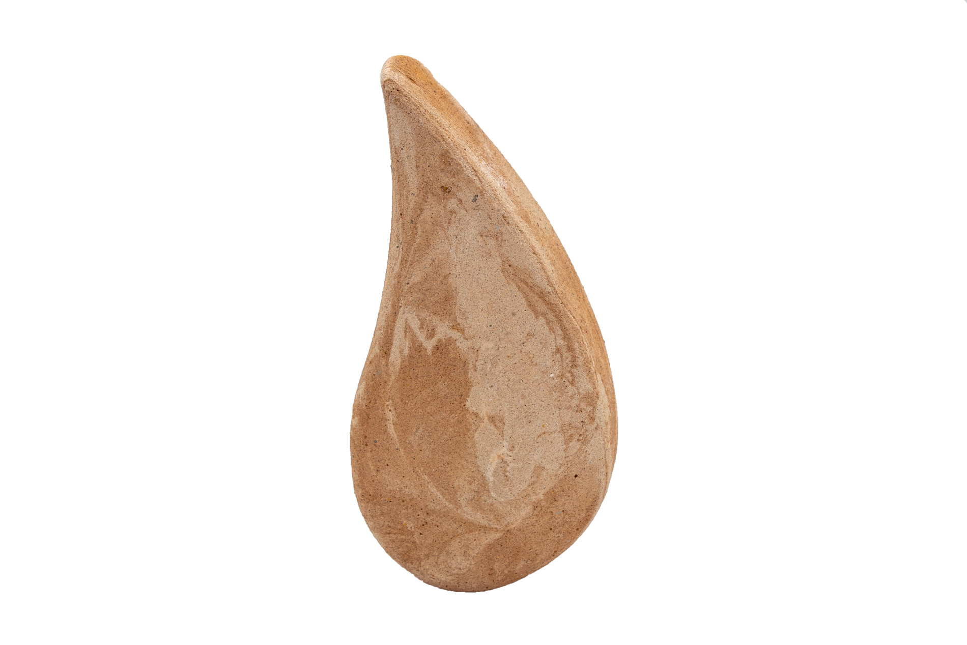 Vlam, zandsteen, met gat, 16x8x3cm Vlam, zandsteen, met gat, 16x8x3cm