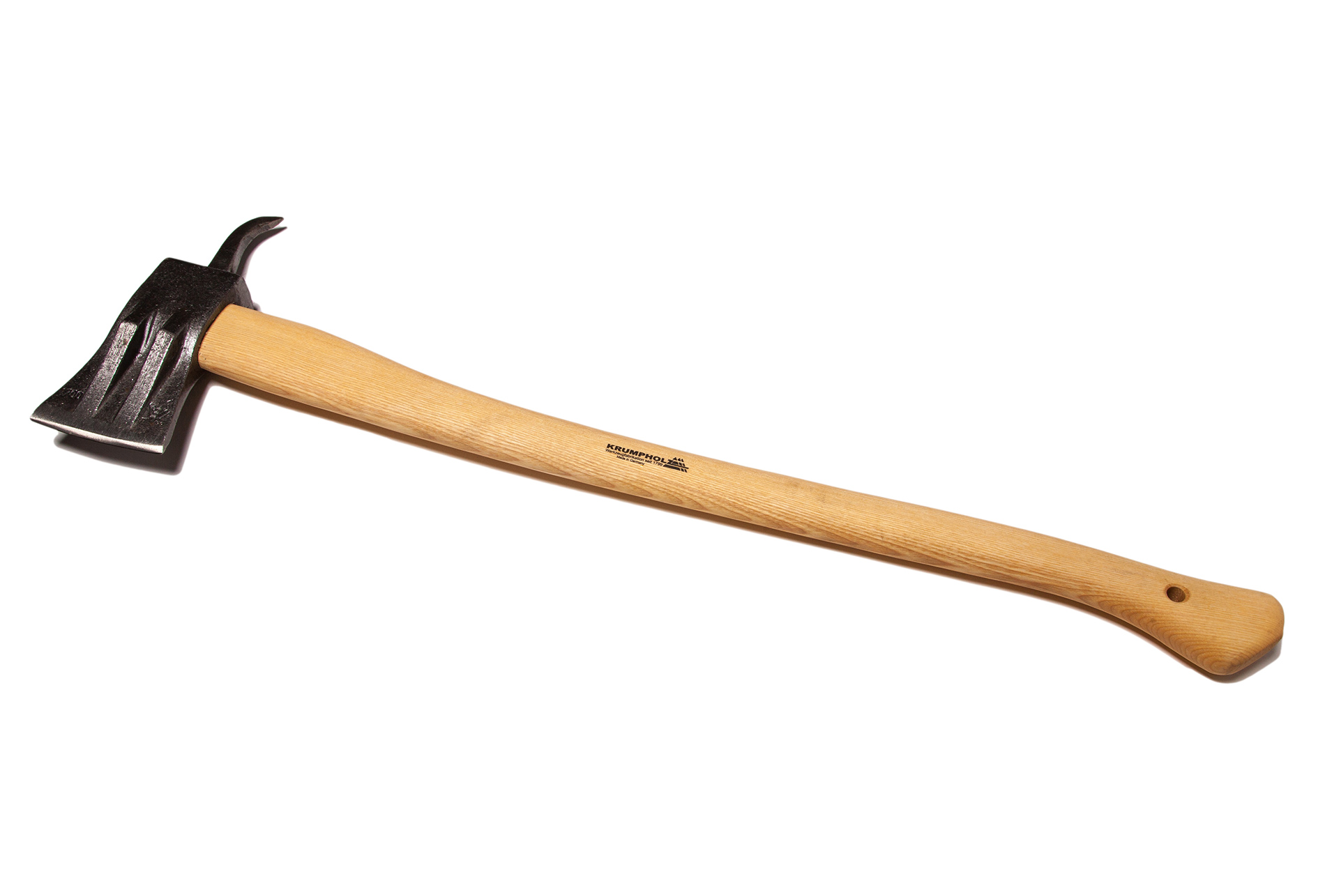 Krumpholz Sappie dubbele wig kloofbijl, met gelakt essen handvat (80 cm) Krumpholz Sappie dubbele wig kloofbijl, met gelakt essen handvat (80 cm)