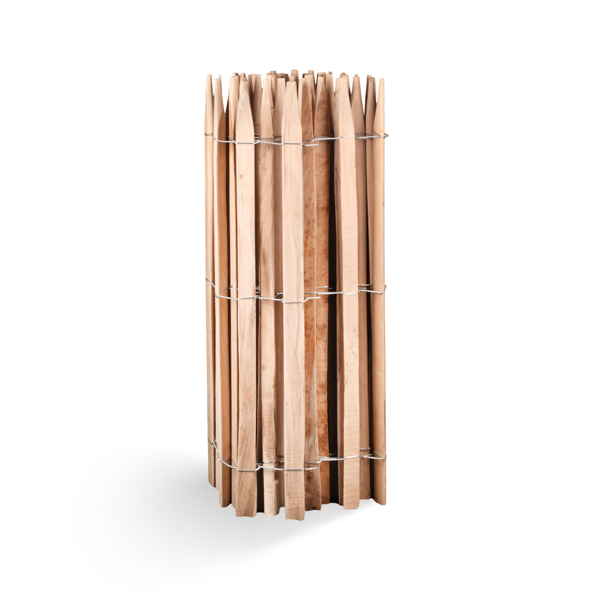 Premium Staketenzaun aus Robinie (geschliffen) - Länge 5 Meter, Höhe 120 cm, Lattenabstand 6-7 cm
