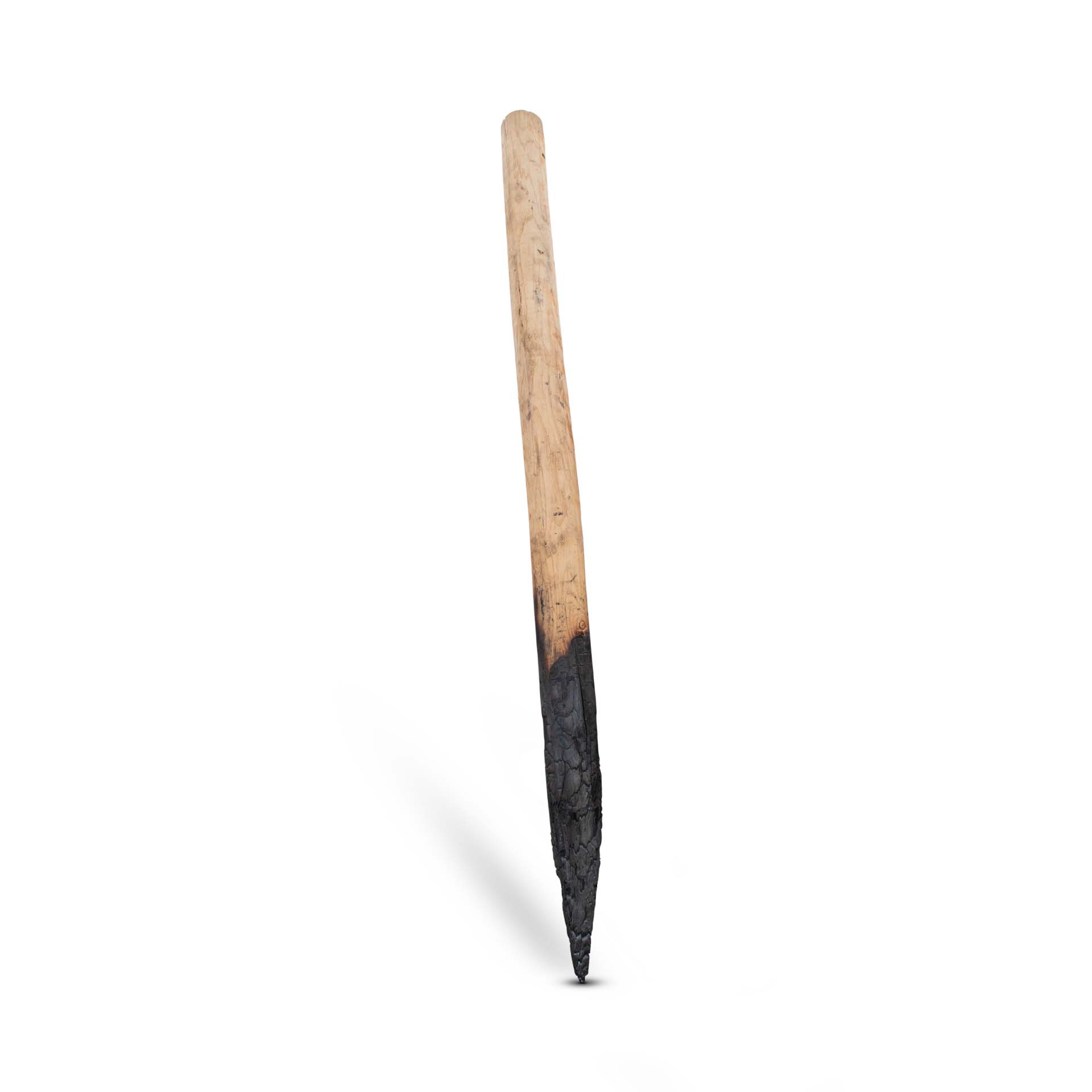Gevlamde kastanje paal, 150 cm lang, diameter 6-8 cm Gevlamde kastanje paal, 150 cm lang, diameter 6-8 cm