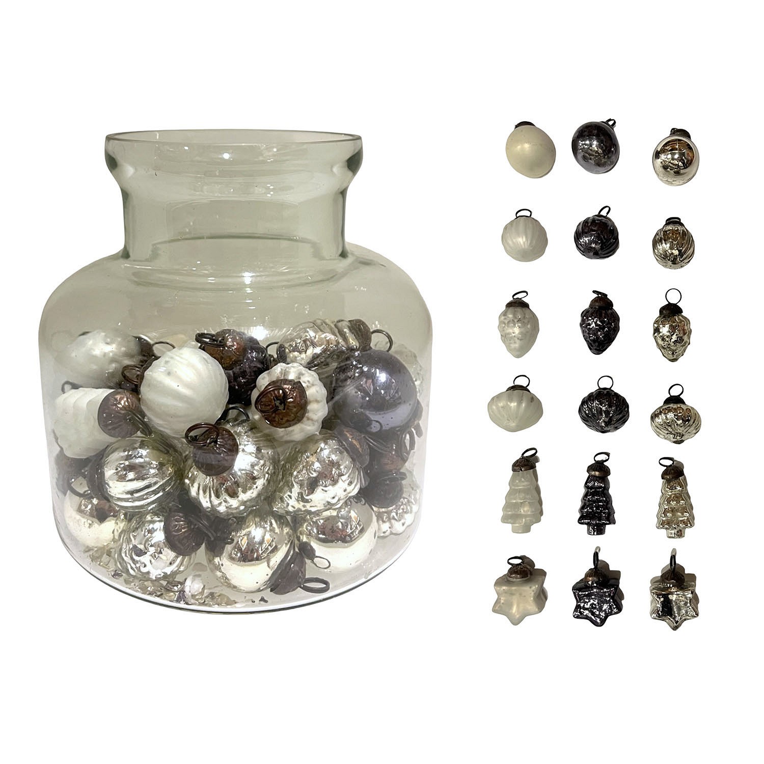 Christbaumkugel Set mini 60 teilig, verschieden sortiert Christbaumkugel Set mini 60 teilig, verschieden sortiert