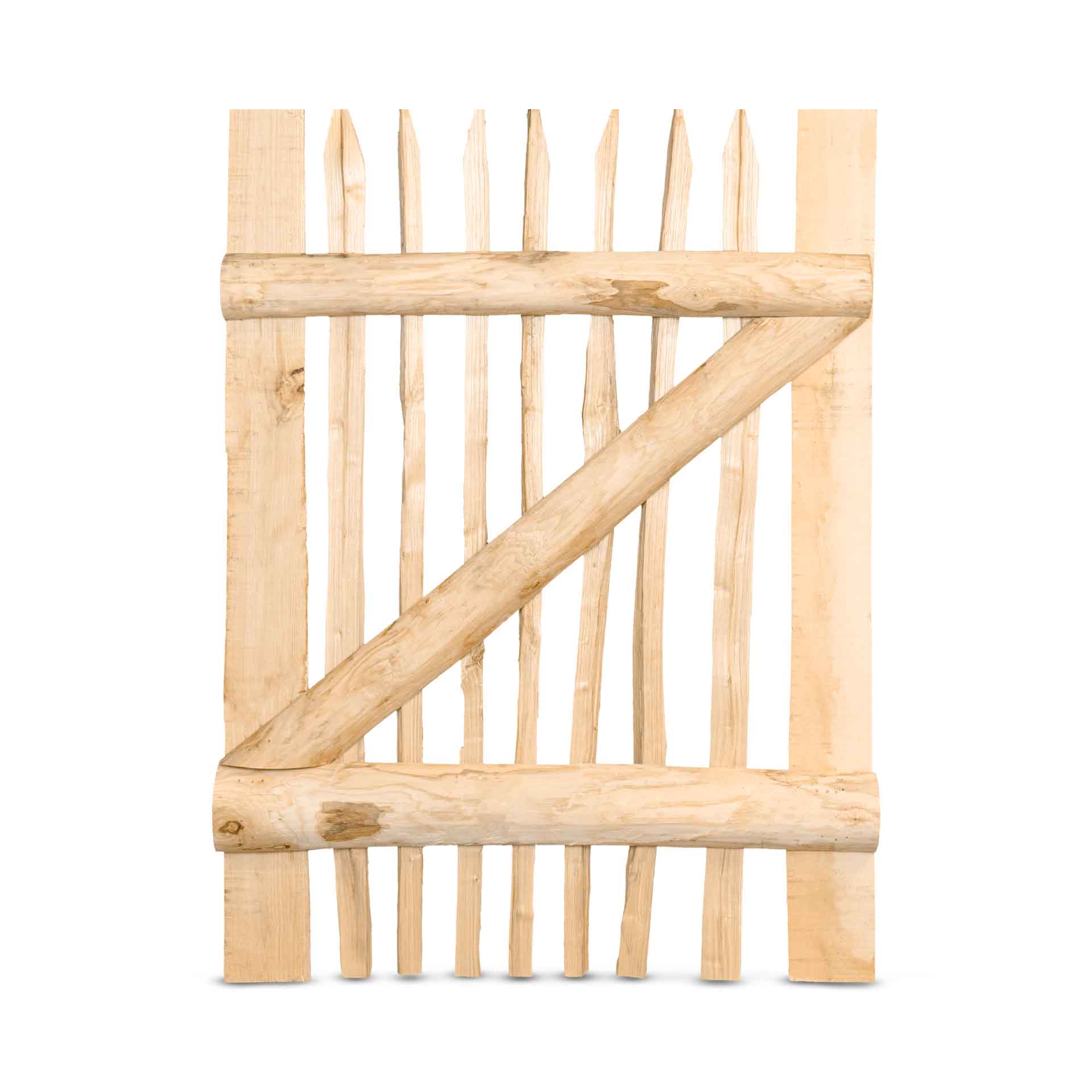 Classic Staketenzaun-Tor (genagelte Ausführung), Edelkastanie B75 cm H100 cm Classic Staketenzaun-Tor (genagelte Ausführung), Edelkastanie B75 cm H100 cm