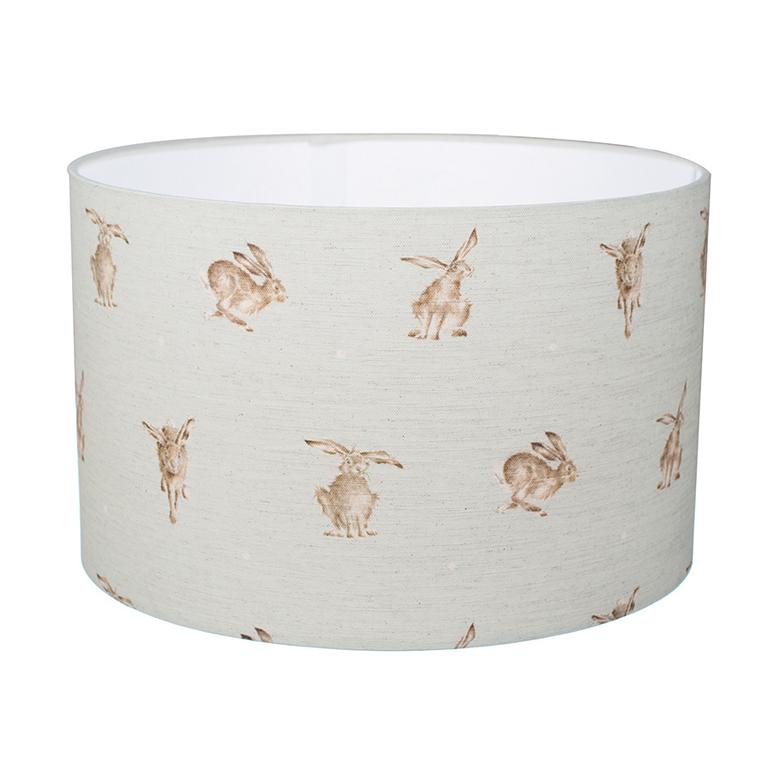 Wrendale Lampenschirm groß, Stoff, Motiv struppiger Hase, grün, D 40cm, H 25cm Wrendale Lampenschirm groß, Stoff, Motiv struppiger Hase, grün, D 40cm, H 25cm