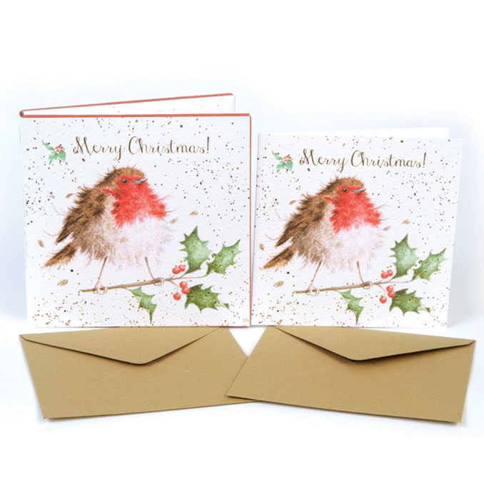 Wrendale Weihnachtskarten Set Merry Christmas, 8 Karten mit Umschlag und Text, 12x12 cm Wrendale Weihnachtskarten Set Merry Christmas, 8 Karten mit Umschlag und Text, 12x12 cm