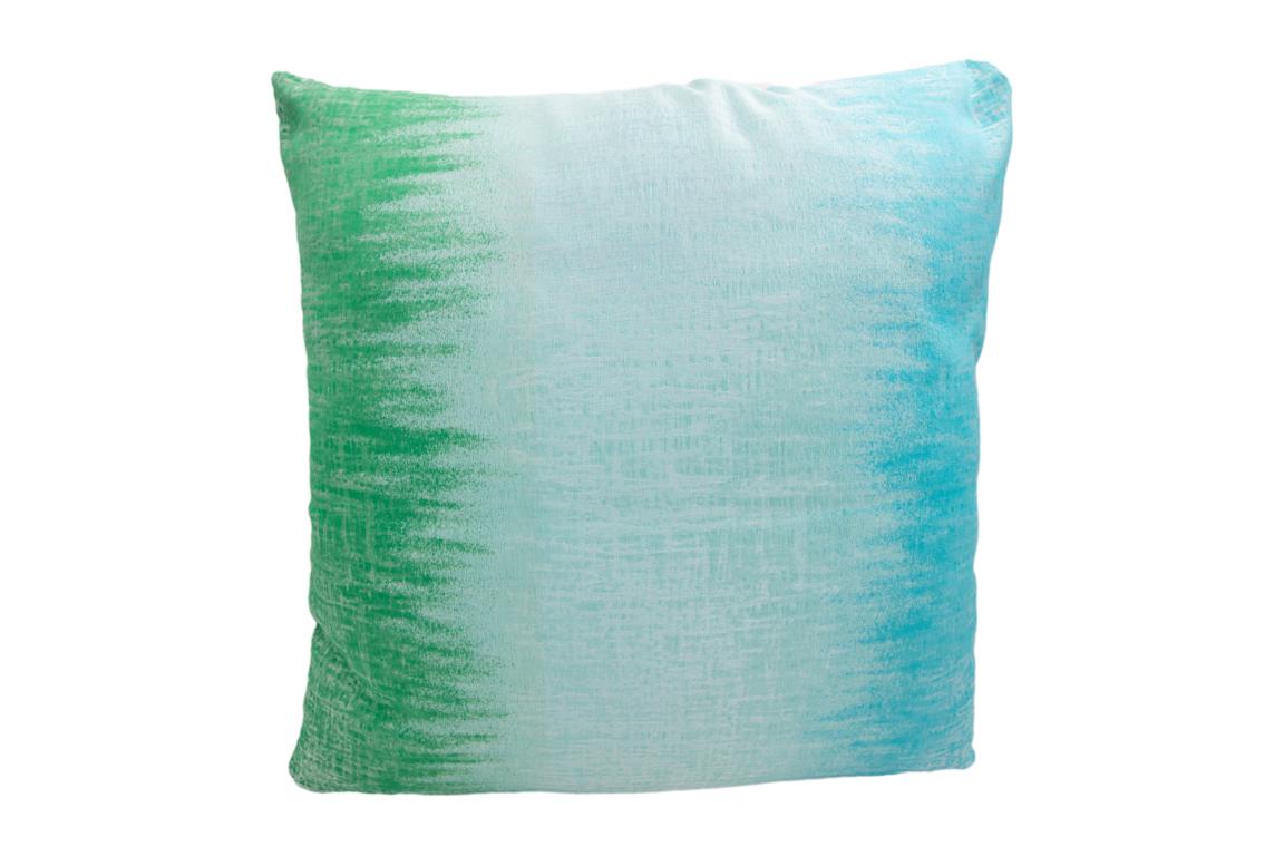 Kissenhülle Ziggy, Farbverlauf aqua-grün, 49x49 cm