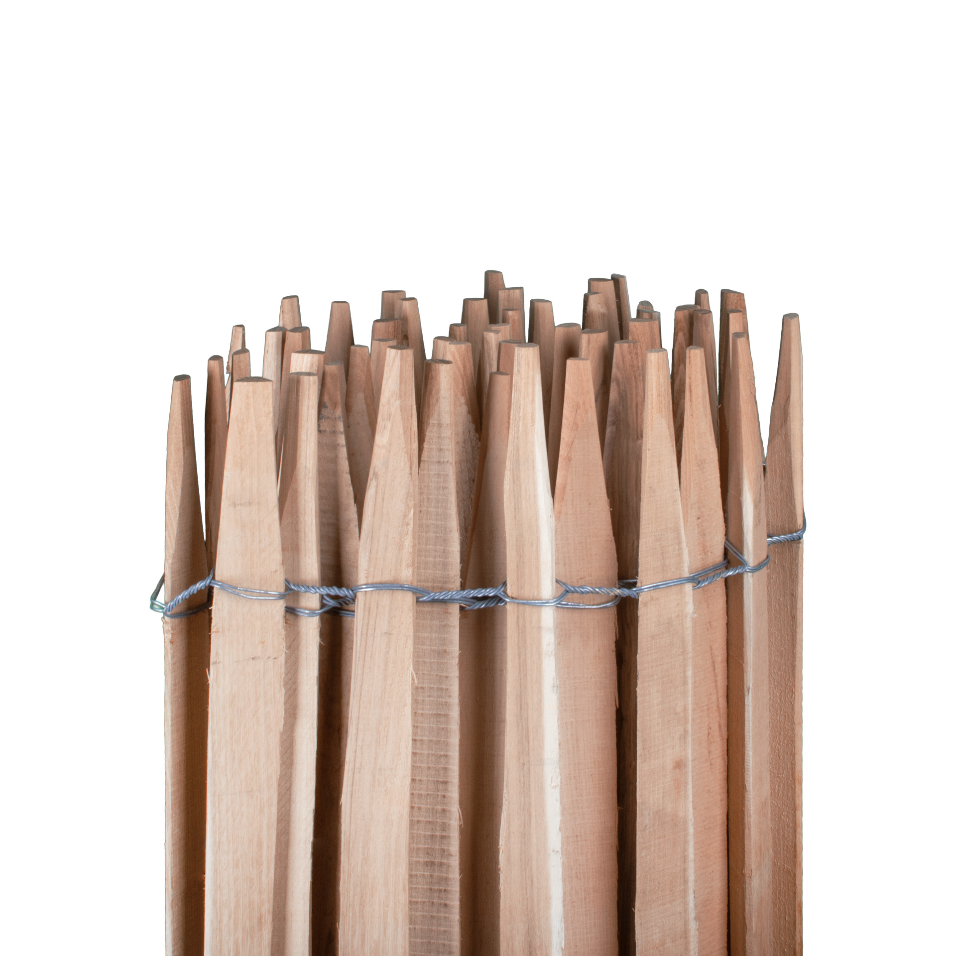 Premium Staketenzaun aus Robinie (gesägt) - Länge 5 Meter, Höhe 100 cm, Lattenabstand 6-7 cm