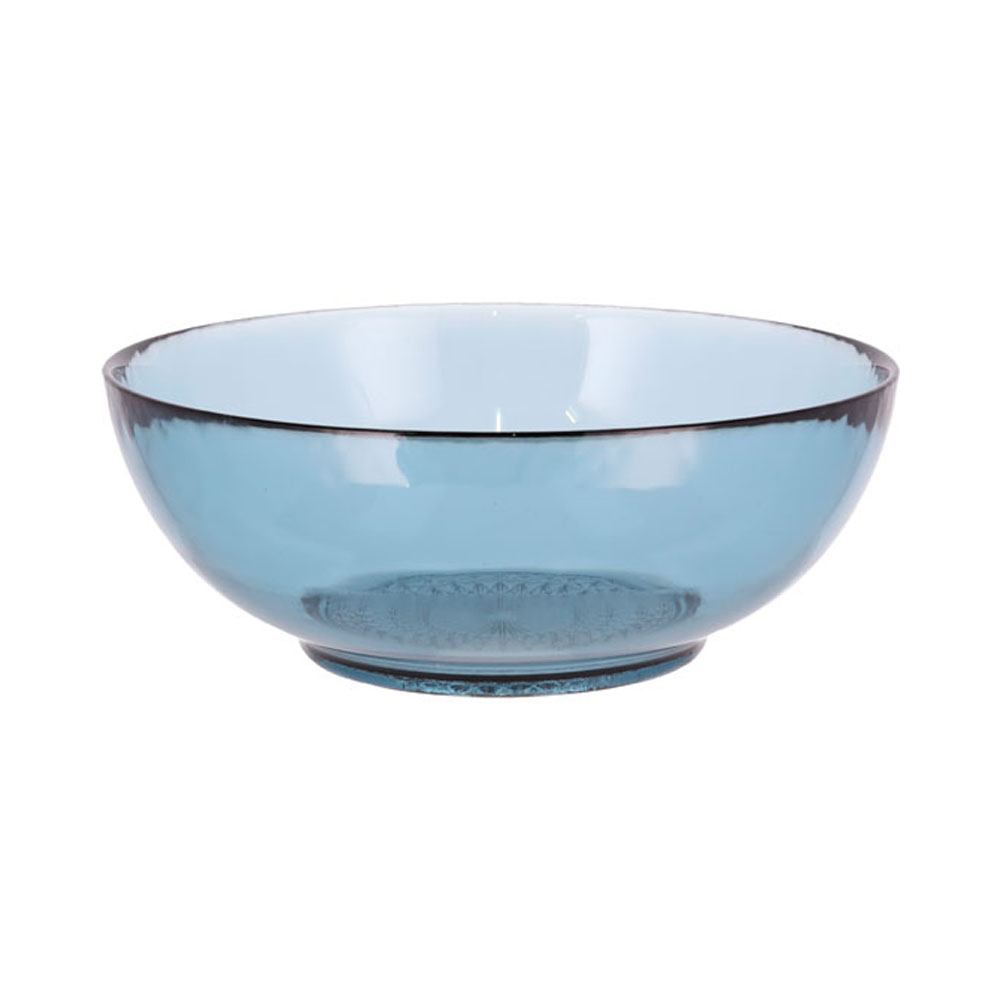 Bitz Glasschale, Blau, D 20cm, 100% recyceltes Glas