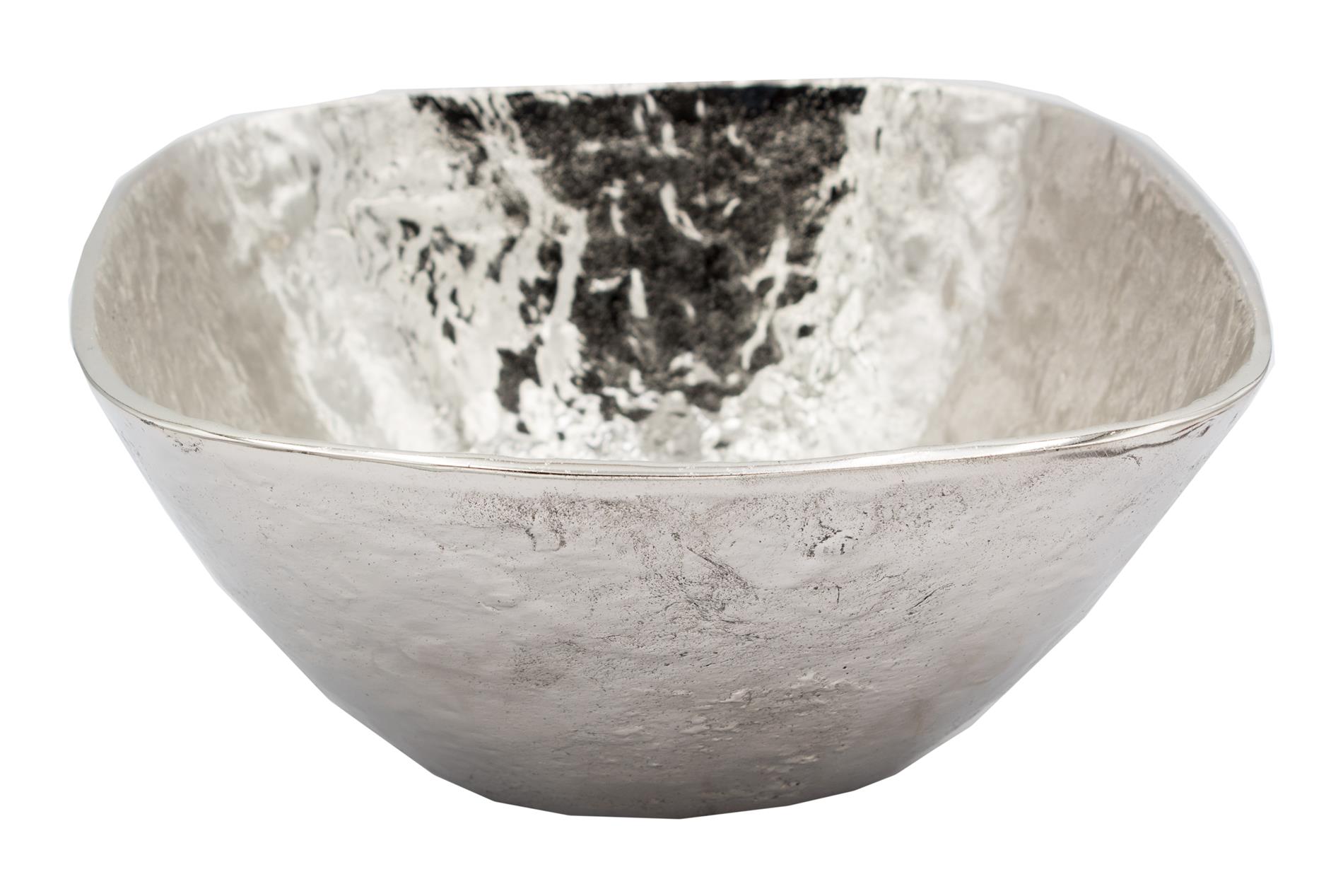 Colmore Schale Aluminium, eckig, silber gehämmert, 27x27x12,5 cm
