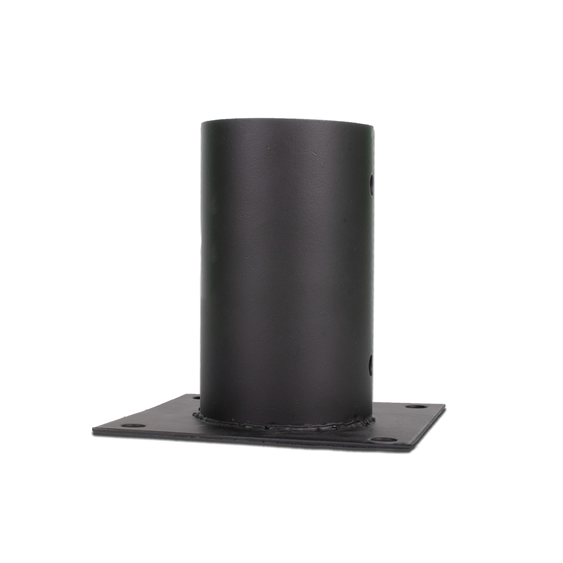 Aufschraubhülse (80 mm) für Rundholzpfosten, pulverbeschichtet, schwarz