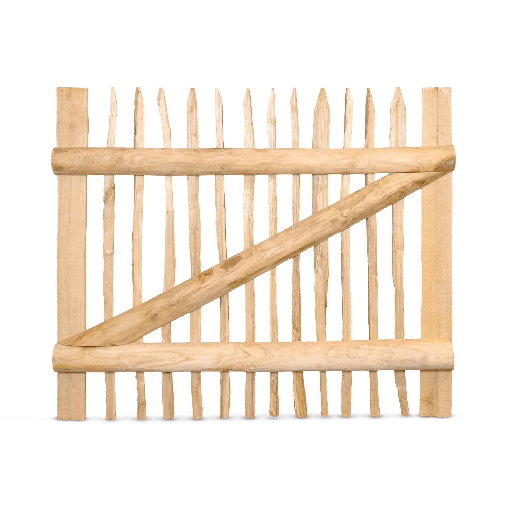 Schapenhek poort (gespijkerde versie), kastanje B120 cm H100 cm Schapenhek poort (gespijkerde versie), kastanje B120 cm H100 cm