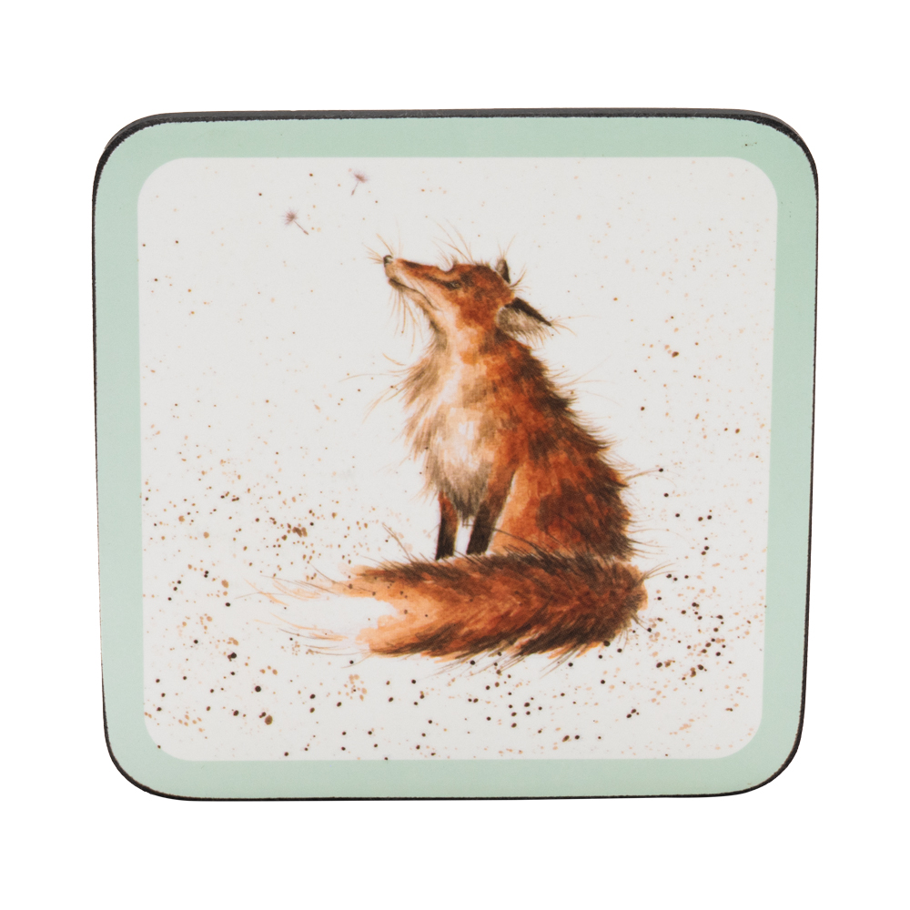 Wrendale Untersetzer viereckig Motiv Fuchs 10,5x10,5 cm