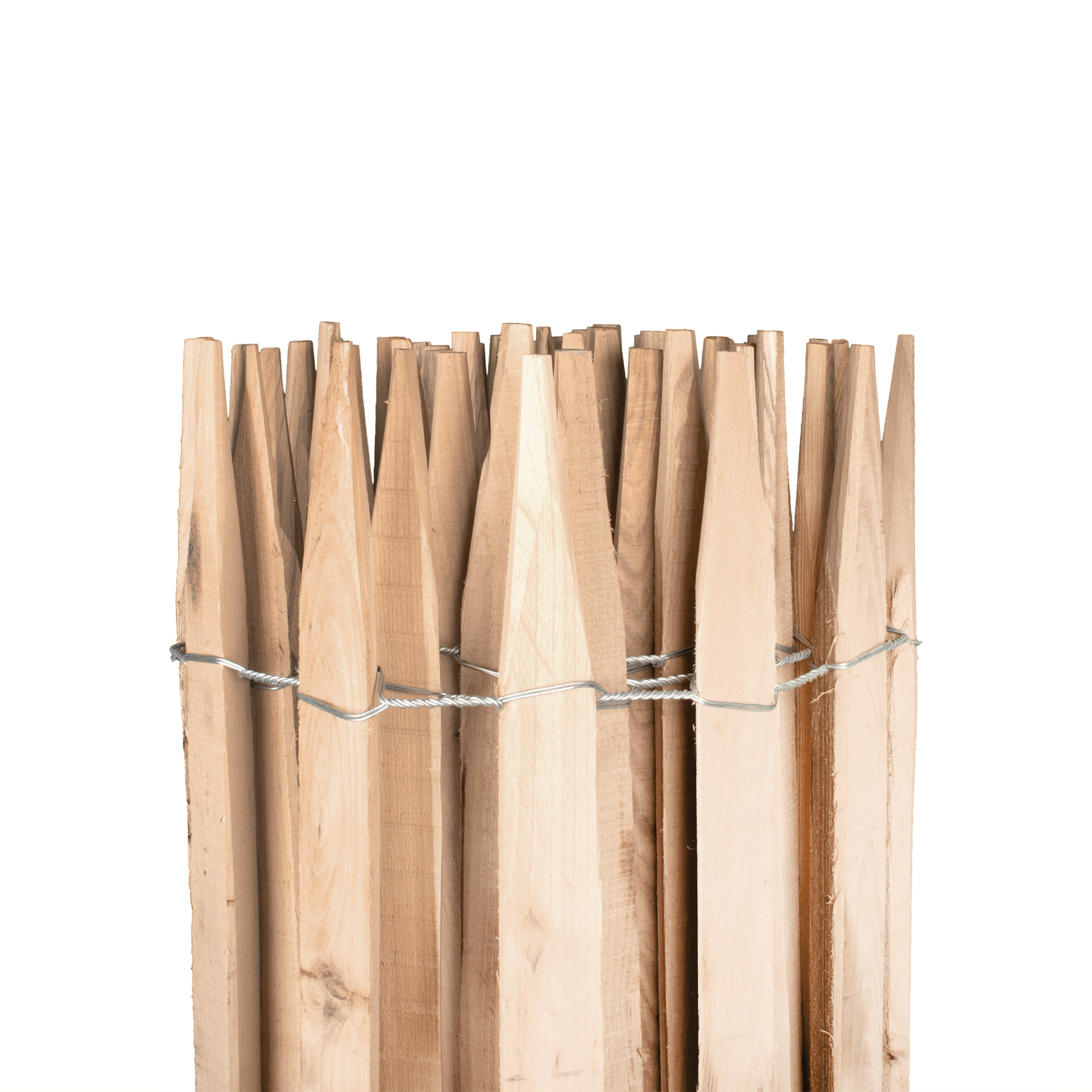 Premium Staketenzaun aus Robinie (gesägt) - Länge 5 Meter, Höhe 150 cm, Lattenabstand 6-7 cm