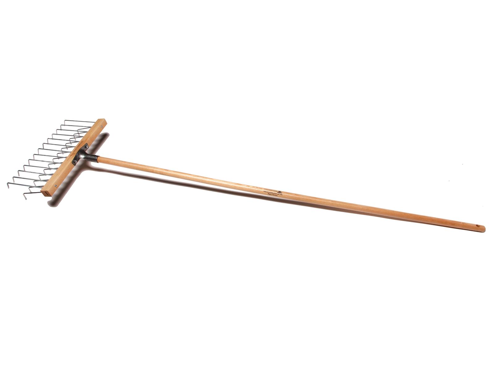 Krumpholz bladhark 26 tanden met essenhouten steel (150 cm)