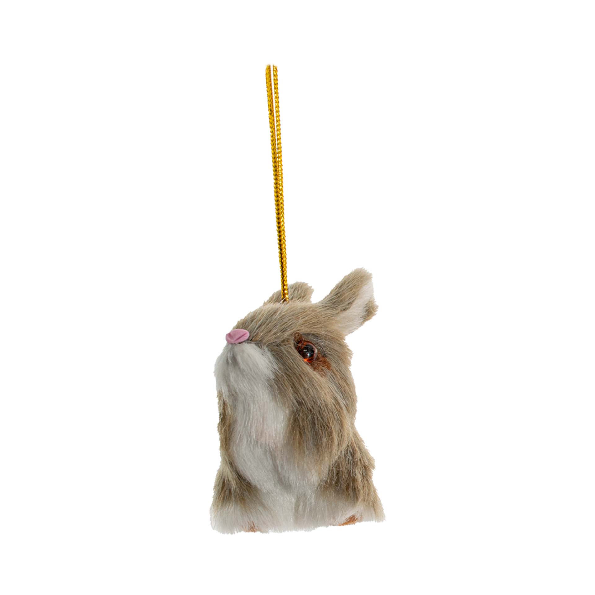 Baumschmuck Osterhase mit Kunstfell, 3x6cm, Grau Weiß Baumschmuck Osterhase mit Kunstfell, 3x6cm, Grau Weiß