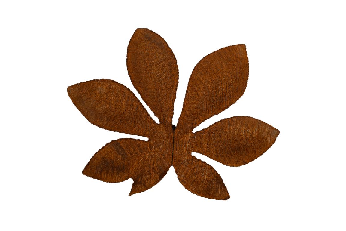 Blatt Esskastanie H 38 cm B 45 cm | plastisch | Rost Blatt Esskastanie H 38 cm B 45 cm | plastisch | Rost