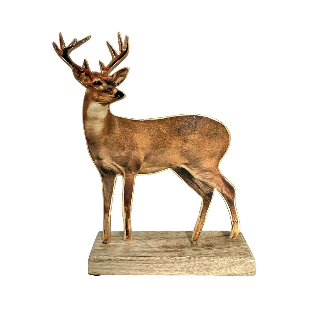 Dekofigur Hirsch nach hinten schauend
