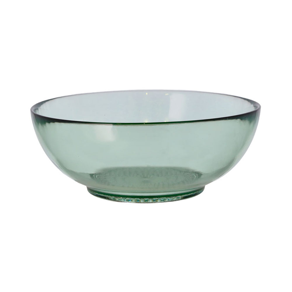 Bitz Glasschüssel, Glasgrün, D 20cm, 100% recyceltes Glas