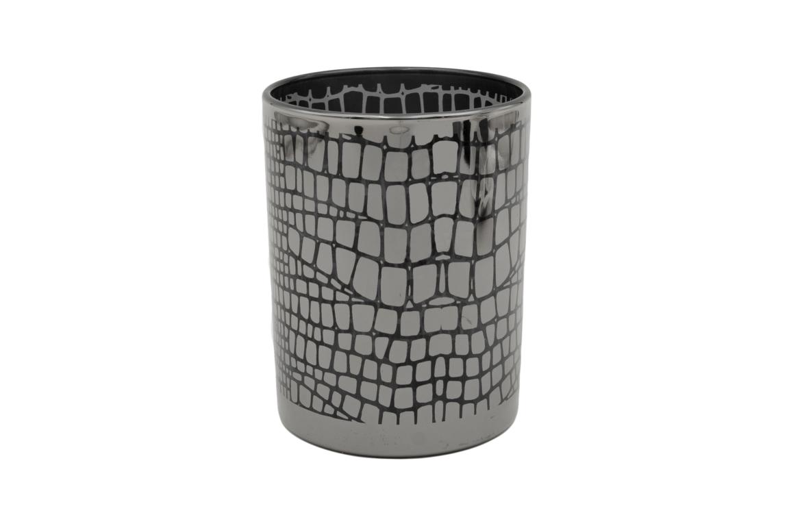 COLMORE lantaarnglas M, grijs zilver met honingraatmotief, 10x10x13 cm COLMORE lantaarnglas M, grijs zilver met honingraatmotief, 10x10x13 cm