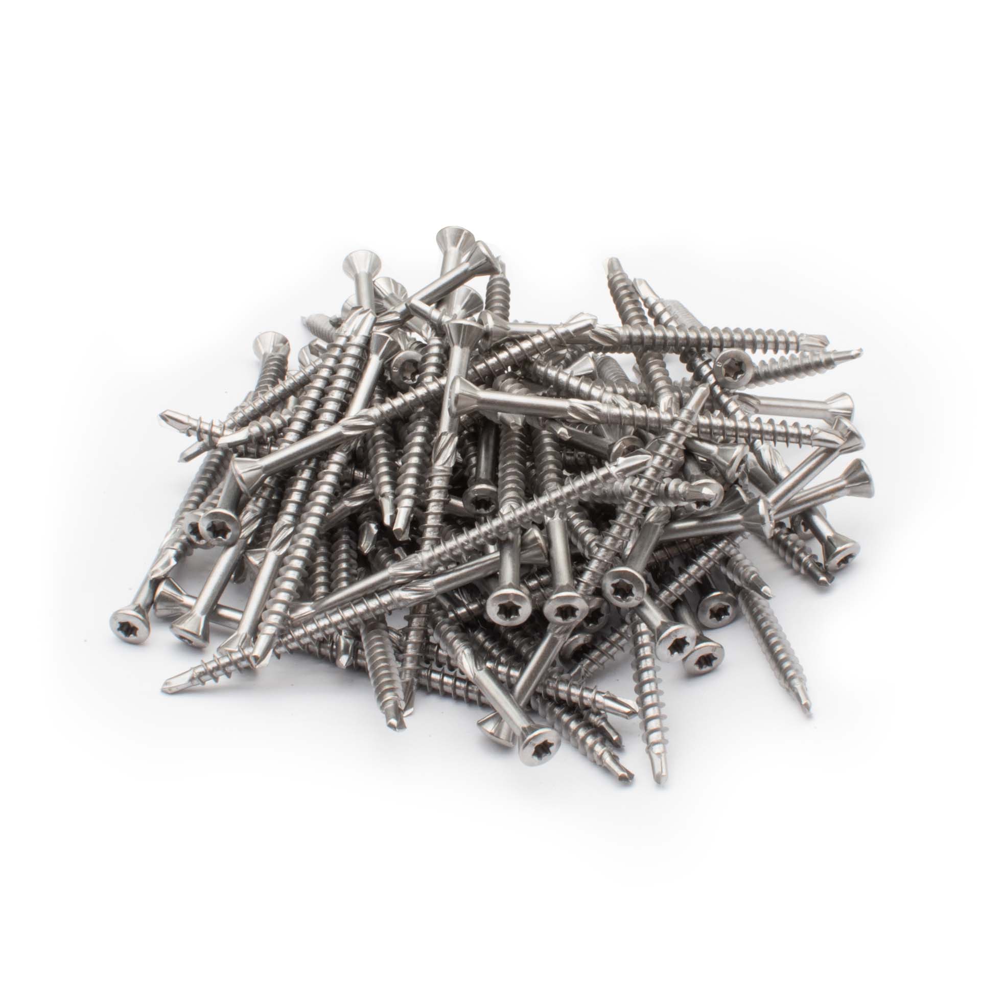 Premium Edelstahlschraube mit Bohrkopf (100 Stück, 5x70mm, Torx) für Polderzaun/Heuvelzaun-Befestigung