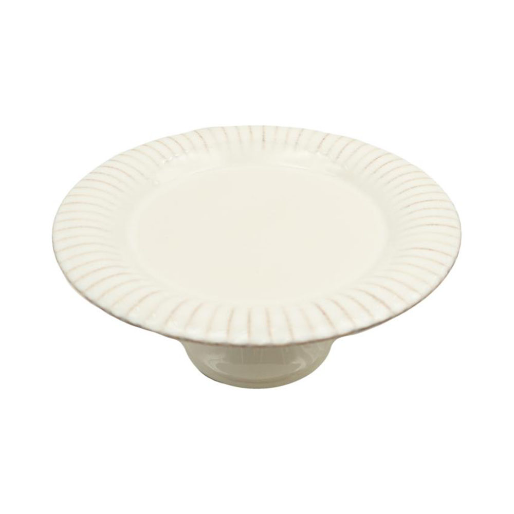 Tortenplatte mit Fuß, Village, weiß, 28 cm