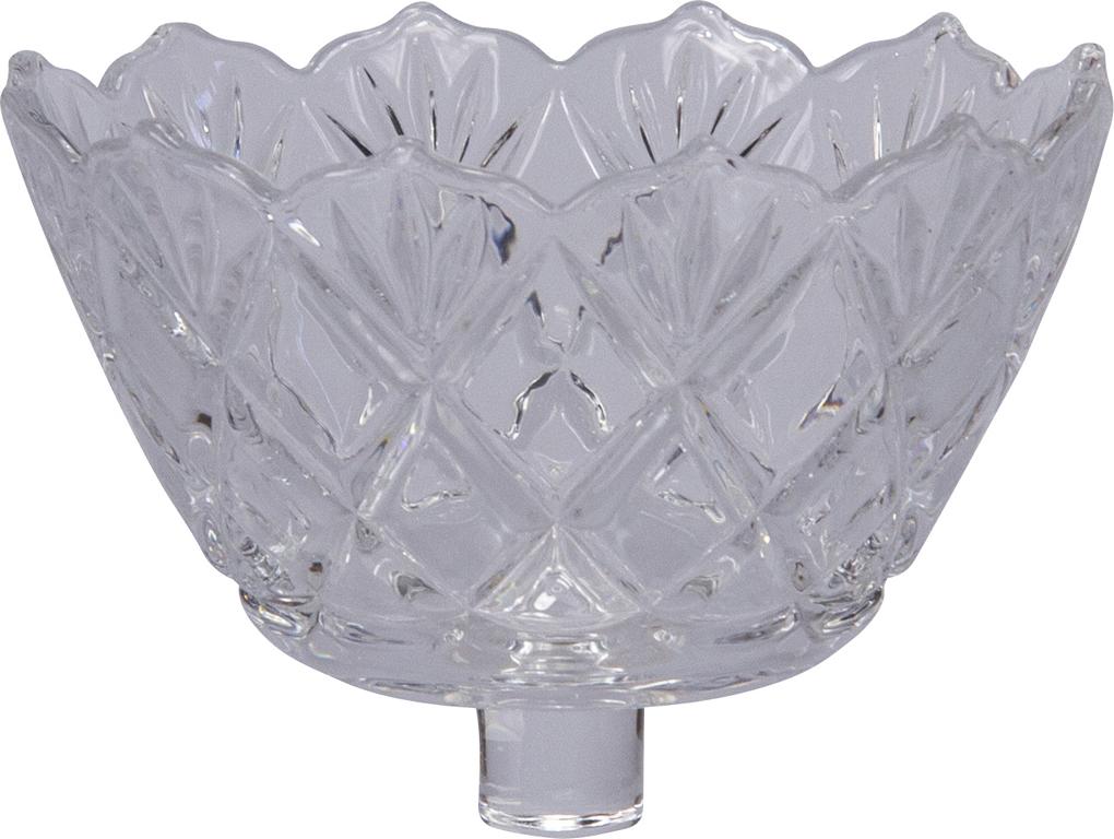 Theelichtglas, groot, kristalglas, ruitpatroon, diverse kleuren