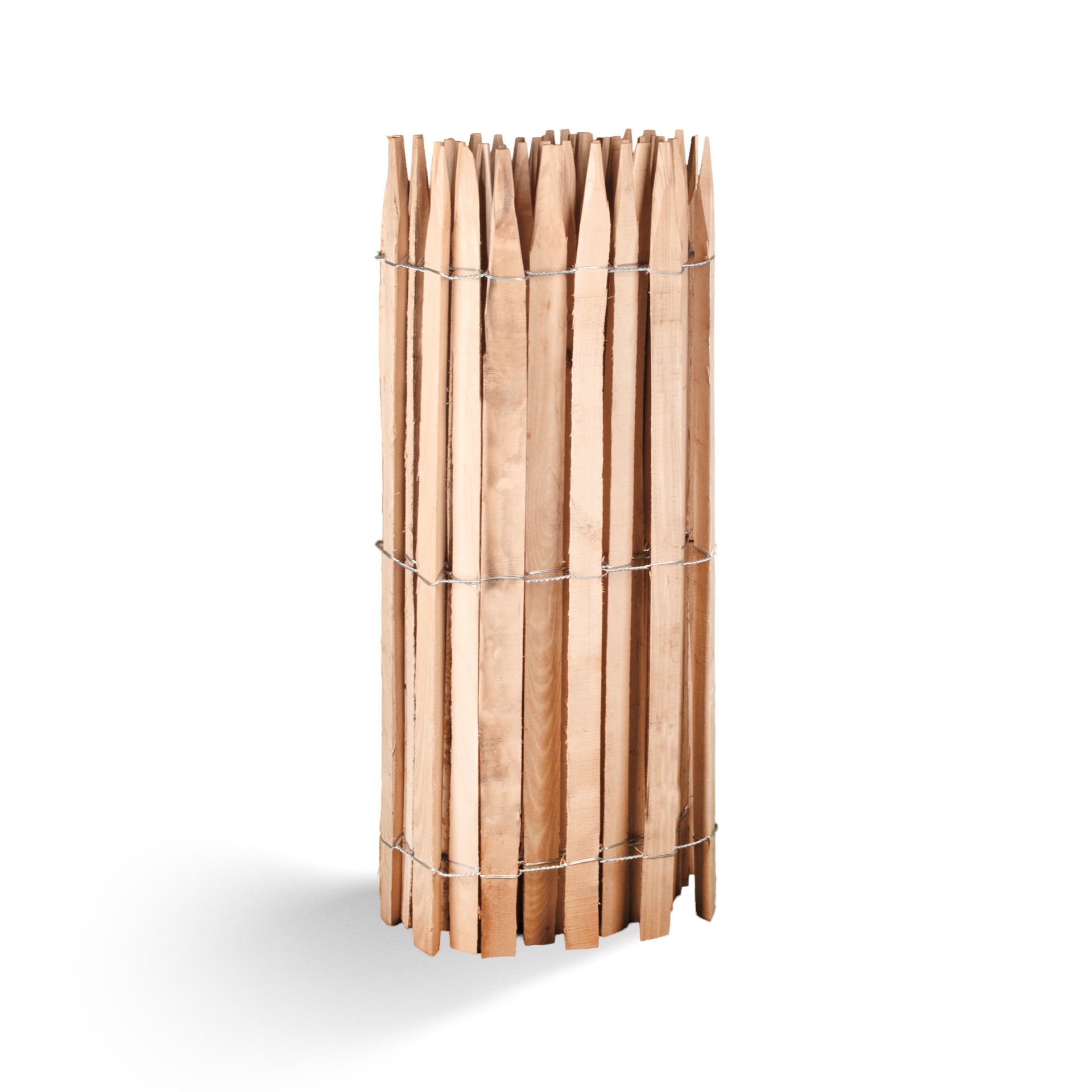 Premium Staketenzaun aus Robinie (gesägt) - Länge 5 Meter, Höhe 120 cm, Lattenabstand 6-7 cm