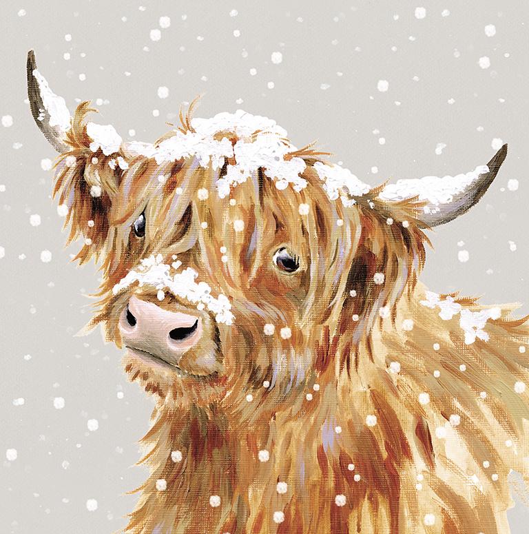 Wrendale Weihnachtskartenbox Merry Christmas, Motiv Highlandkuh "Highland Snow" Wrendale Weihnachtskartenbox Merry Christmas, Motiv Highlandkuh "Highland Snow"