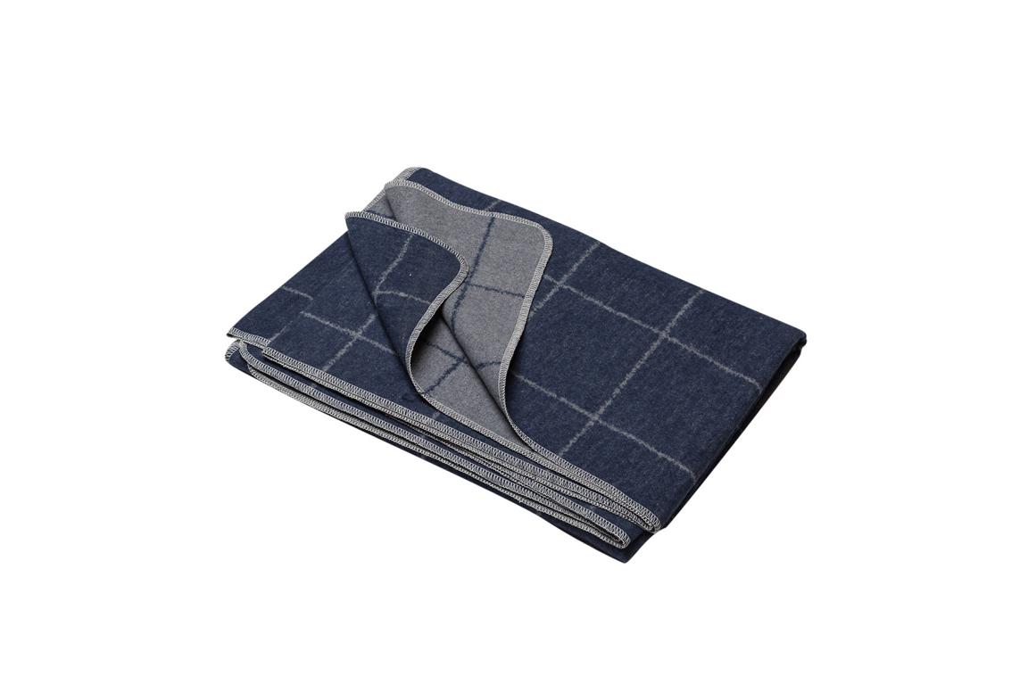 Decke Silvretta Flanell  Karomuster navy 140x200 cm
