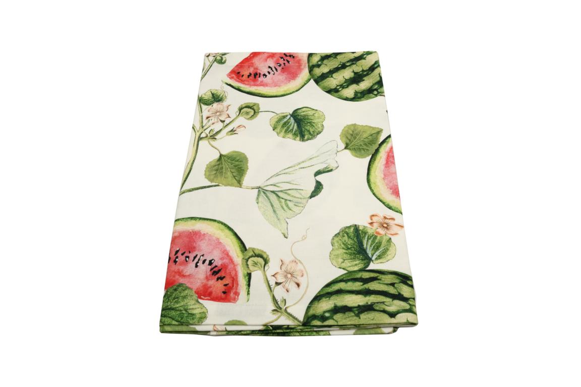 Tischläufer Watermelons, Natur mit Melonenmuster, 40 x 140 cm