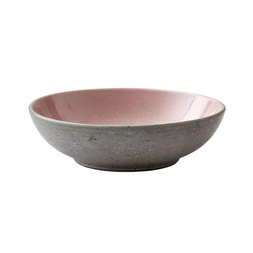 Suppenteller/Pastateller, Steinzeug, Grau Rosa