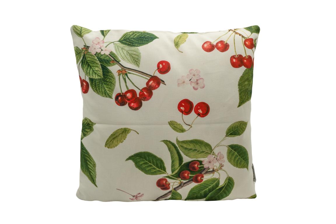 Kissenhülle Cherries, Natur mit Kirschzweigen 40 x 40 cm
