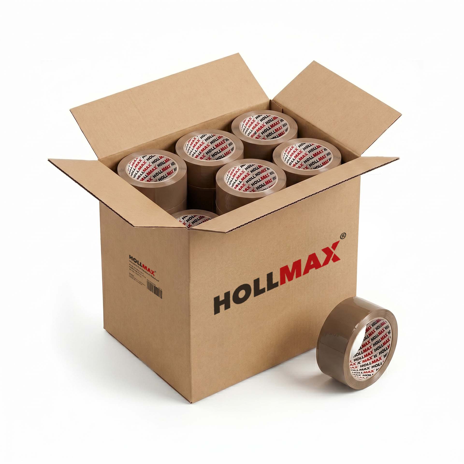 HOLLMAX Profi Paketband, Klebeband, 48 mm, 65 my, 100 m, Palette (1620 Stück)
