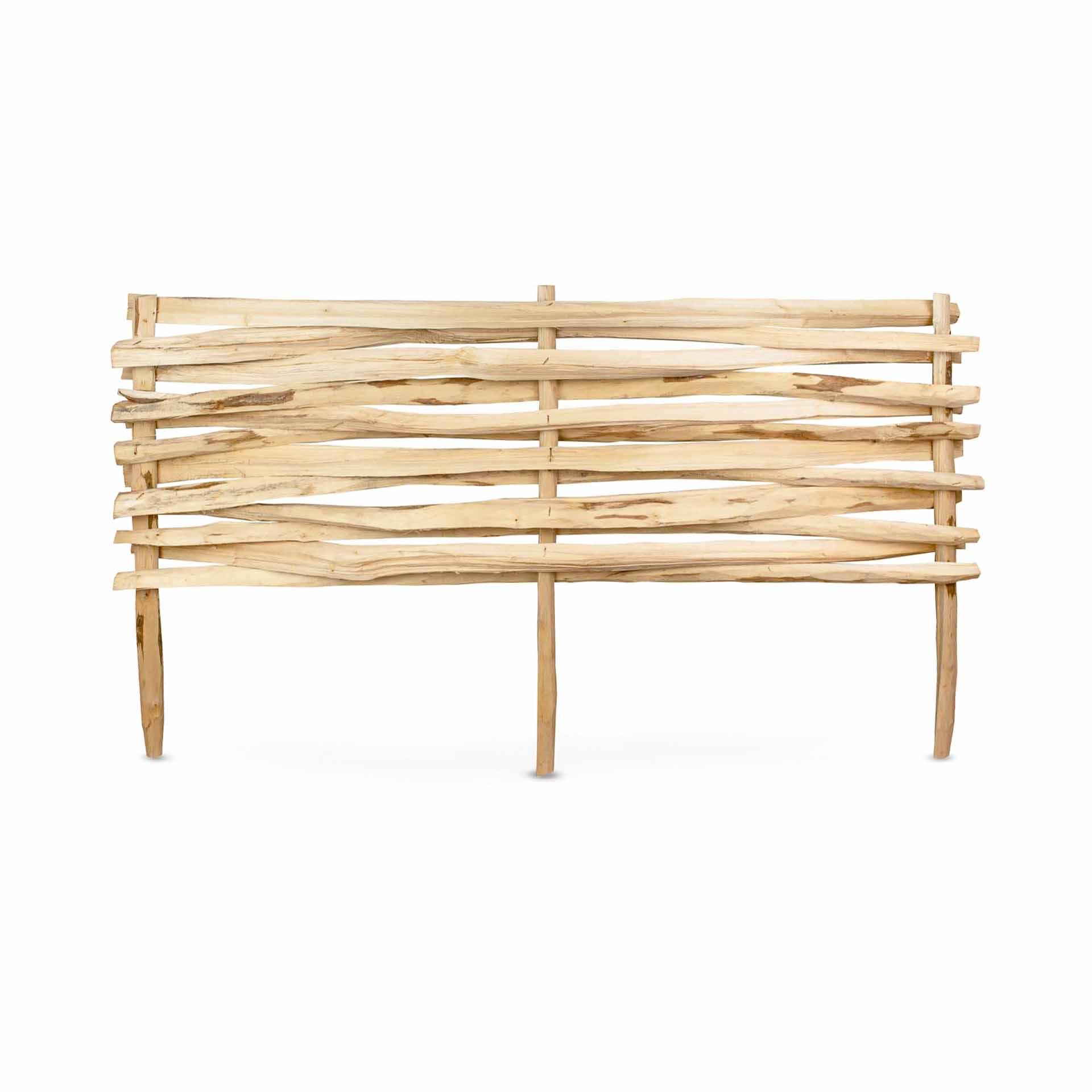 Bedrand van gevlochten hazelaarhout, 100 x 30 cm Bedrand van gevlochten hazelaarhout, 100 x 30 cm