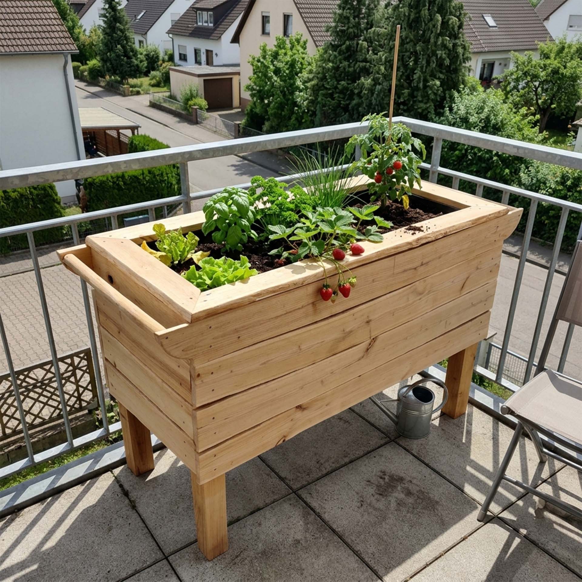hochbeet-terasse-140x60x85cm-action-zwilling-2_ai-modified Naturhochbeet aus Massivholz für Terrasse und Balkon, handgefertigt & geschliffen