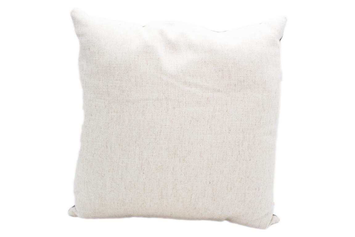Kissenhülle schwarz mit Rautenmuster, Wendeseite beige, 45 x 45 cm
