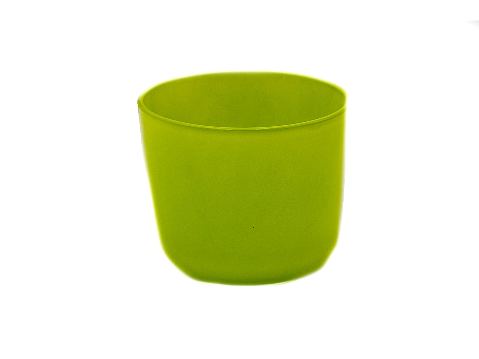 Blumentopf Davinci, Glas grün, 11cm hoch 12,5 cm breit Blumentopf Davinci, Glas grün, 11cm hoch 12,5 cm breit