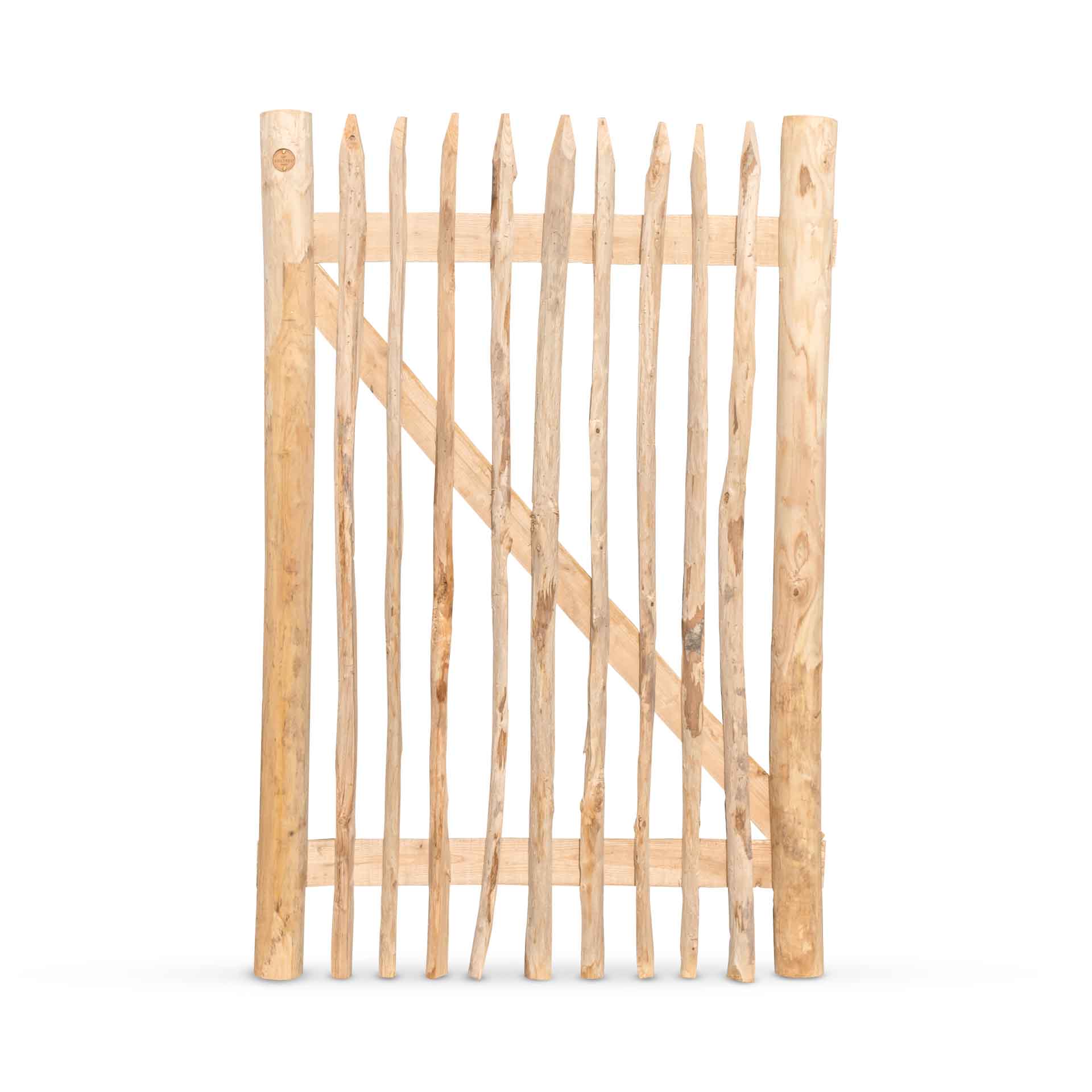Classic Staketenzaun-Tor (genagelte Ausführung), Edelkastanie B120 cm H150 cm Classic Staketenzaun-Tor (genagelte Ausführung), Edelkastanie B120 cm H150 cm