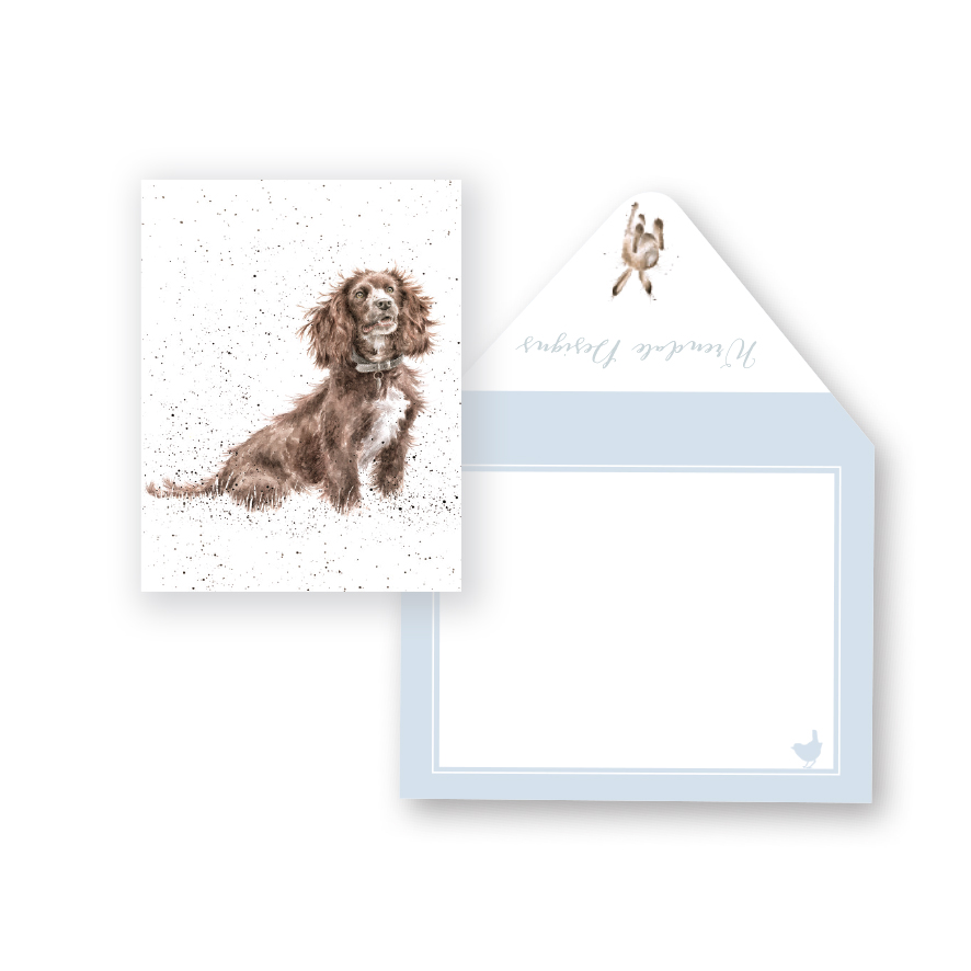 Wrendale Mini-Karte mit Umschlag, Motiv Hund sitzt, Rechteckig, 9x7,5cm Wrendale Mini-Karte mit Umschlag, Motiv Hund sitzt, Rechteckig, 9x7,5cm