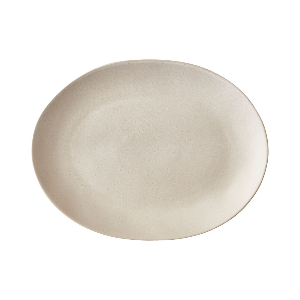 Servierplatte oval, Steingut Natur, 30x22cm Servierplatte oval, Steingut Natur, 30x22cm