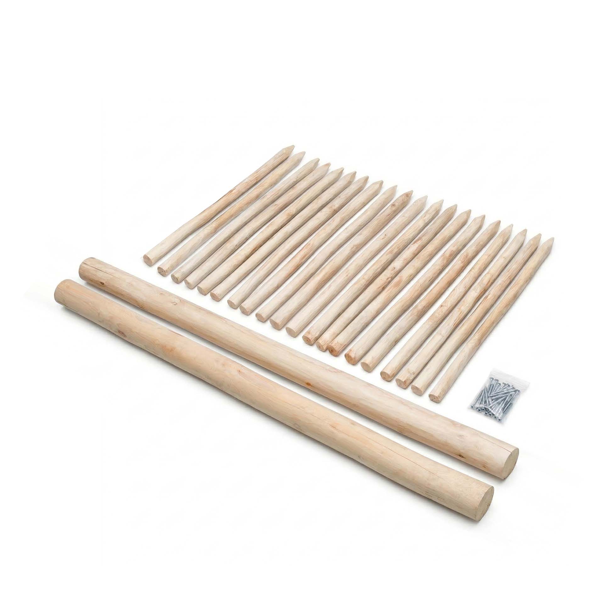 Polderzaun-Element aus Edelkastanie Bausatz 150 cm 120 cm